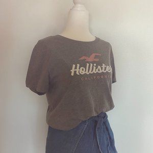 Hollister Medium Graphic Tee Gray